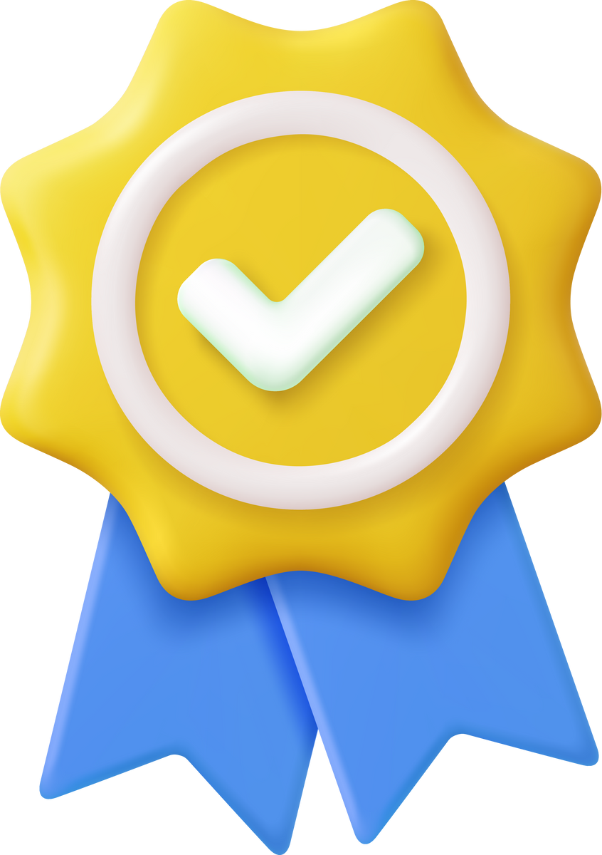 3D Winner Medal with Ribbon.